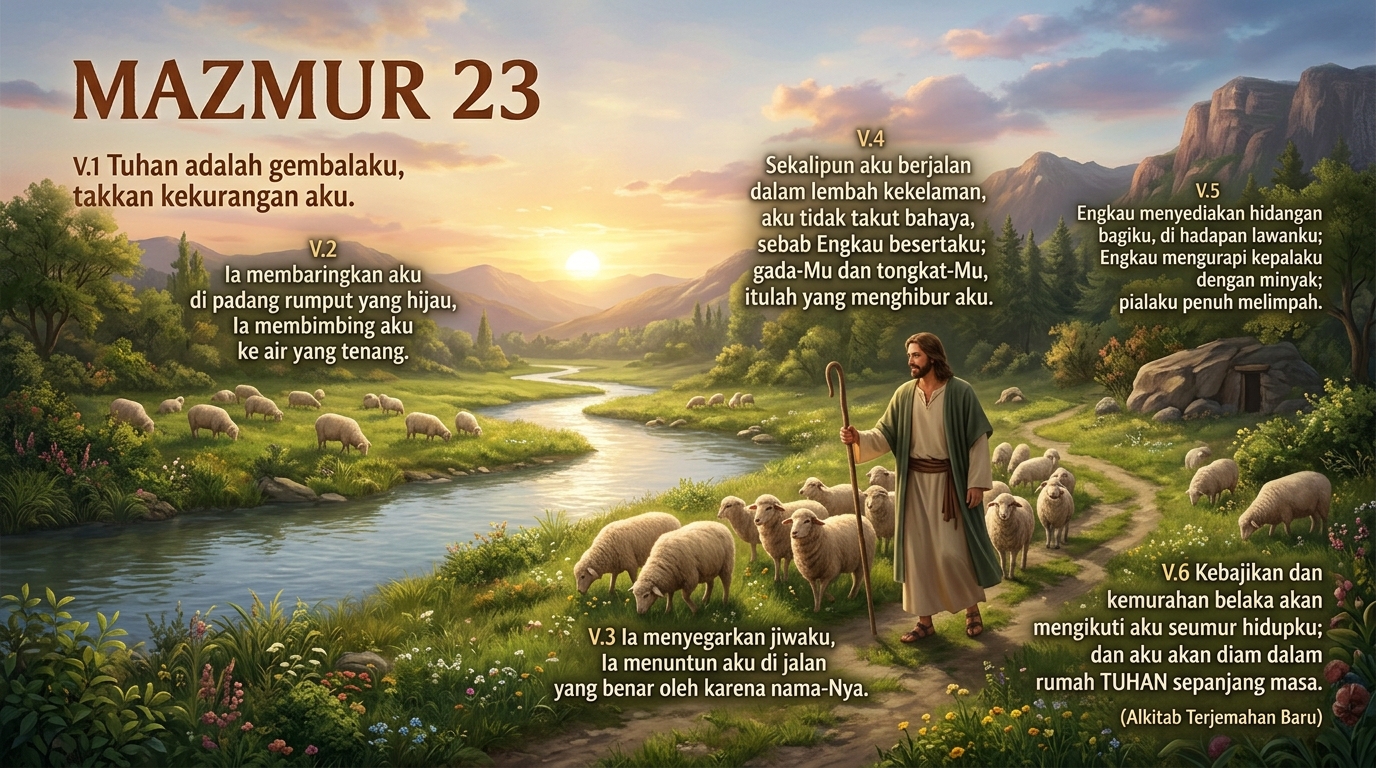 MEMBACA MAZMUR 23 : 1-6